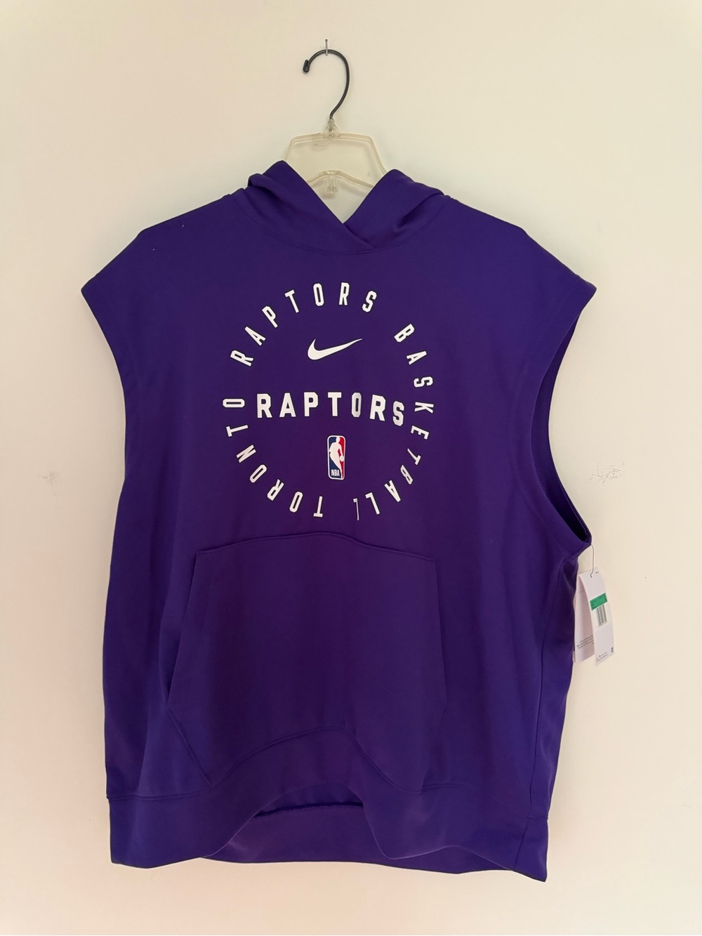 Nike Purple Toronto Raptors Sleeveless Hoodie for Kids